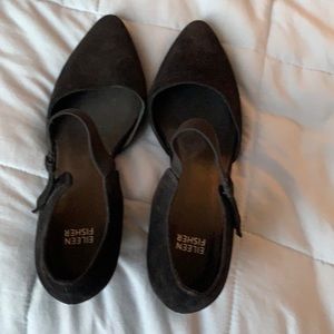 Eileen Fisher suede Mary Jane NWOB